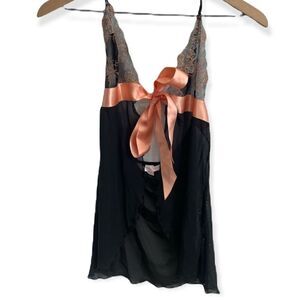 Victoria’s Secret black peach teddy lingerie teddy